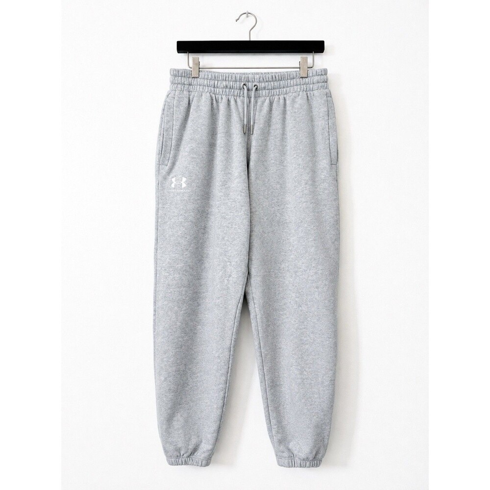 Under Armour Men’s Gray Fleece Jogger Sweatpants Size L Loose Fit Drawstring